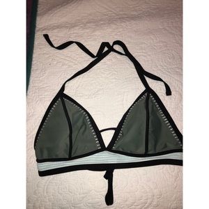 Target Green and Blue Bikini Top
